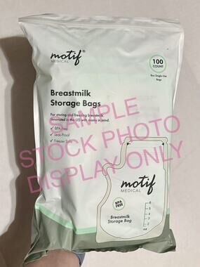 Motif Medical Breastmilk Storage Bags, 100 Count Breast Milk Bags Freeze Flat